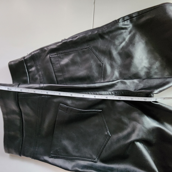 Blank NYC Black Leather Pants/ Baxter Rib Cage Pants - Picture 12 of 12